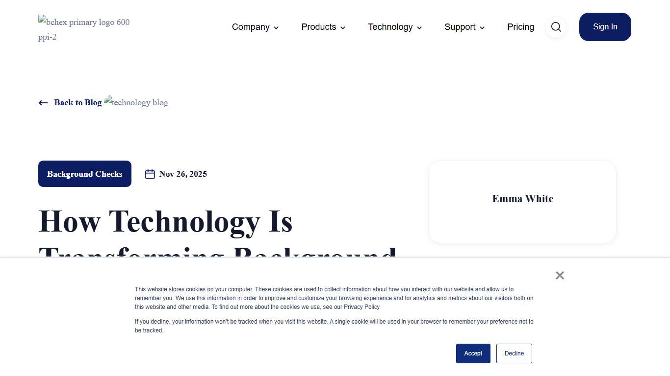 How Technology Is Transforming Background Checks Bchex